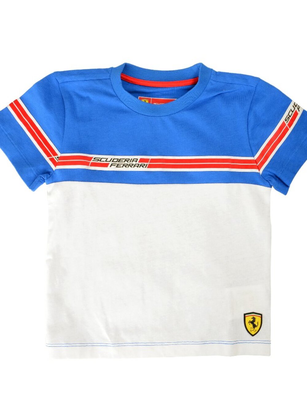 Scuderia Ferrari Boy Multi-Color Logo Print Short Sleeve T-Shirt Sz 2/3 Years
